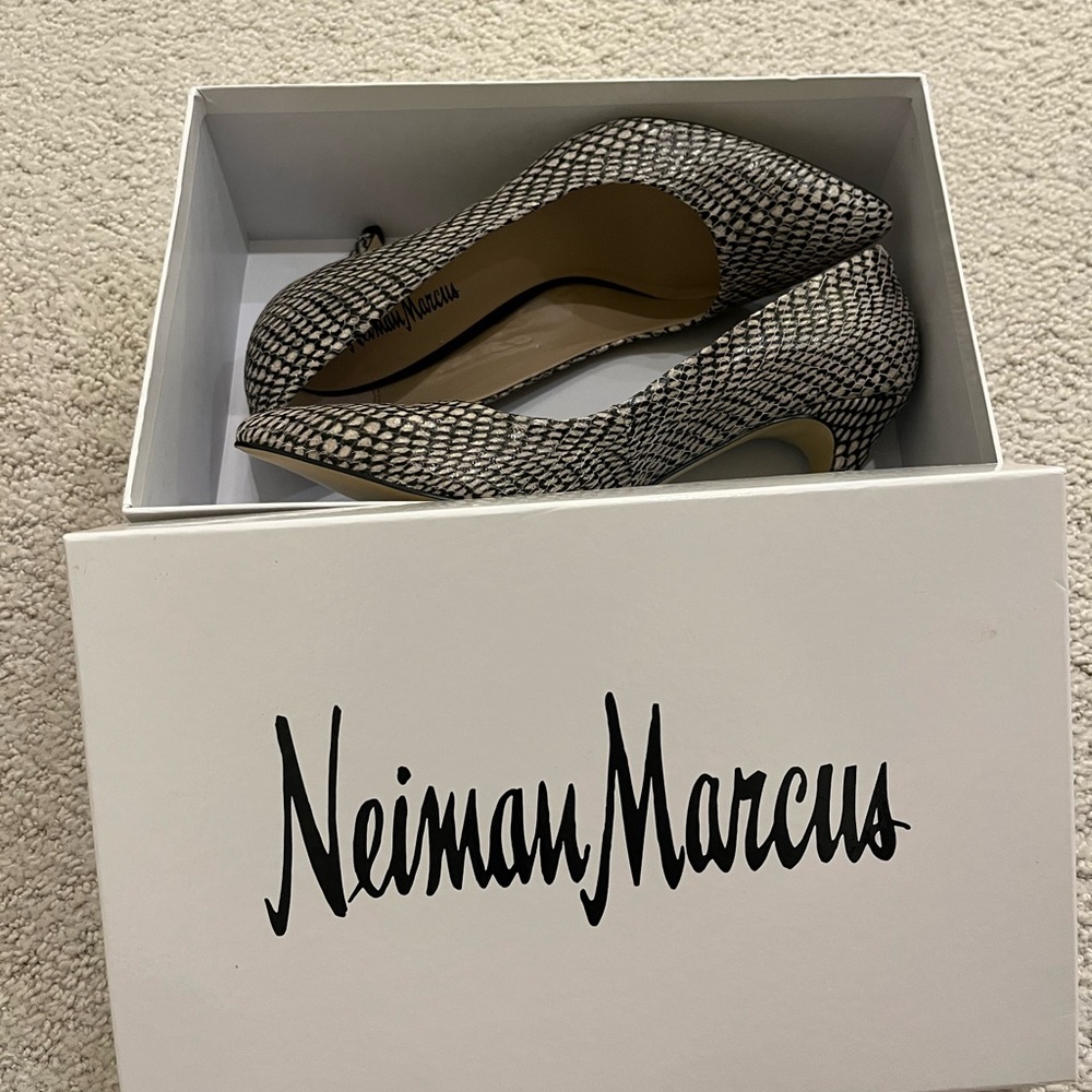 Neiman Marcus Snakeskin Pump Heels